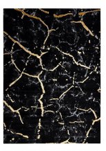 Kusový koberec Gloss 410A 86 3D mramor black/gold