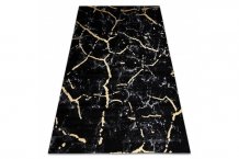 Kusový koberec Gloss 410A 86 3D mramor black/gold