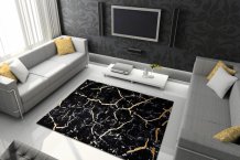 Kusový koberec Gloss 410A 86 3D mramor black/gold