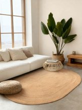 Kusový koberec Jute Braided 106005 Gold ovál