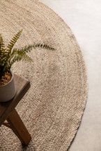 Kusový koberec Jute Braided 106006 Grey Brown kruh