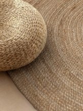 Kusový koberec Jute Braided 106006 Grey Brown ovál