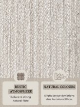 Kusový koberec Jute Braided 106321 White ovál