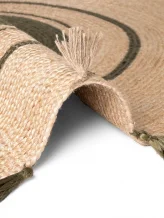Kusový koberec Jute Braided 106330 Natural Green kruh