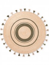 Kusový koberec Jute Braided 106330 Natural Green kruh