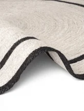 Kusový koberec Jute Braided 106331 Natural Black kruh