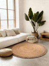 Kusový koberec Jute Braided 106332 Natural Gold kruh