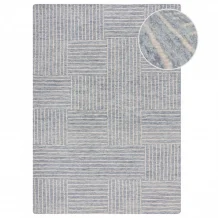 Kusový koberec Memphis Abstract Check Blue