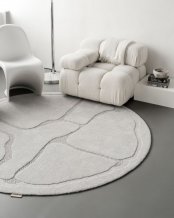 Kusový koberec Organica light grey kruh