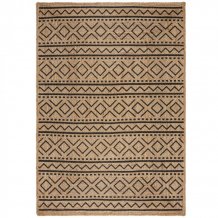 Kusový koberec Printed Jute Luis Natural/Black