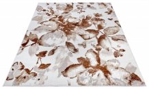 Kusový koberec Shine 105921 Floral White Brown