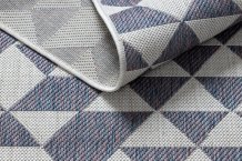 Kusový koberec Sion Sisal Triangles 22373 ecru/blue-pink