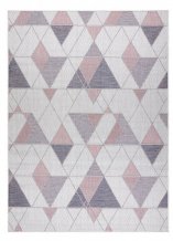 Kusový koberec Sion Sisal Triangles B3006A ecru/pink – na ven i na doma