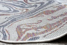 Kusový koberec Sion Sisal Waves 2836 ecru/blue/pink – na ven i na doma