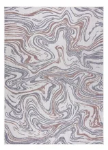 Kusový koberec Sion Sisal Waves 2836 ecru/blue/pink – na ven i na doma