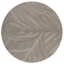 Kusový koberec Solace Lino Leaf Grey kruh