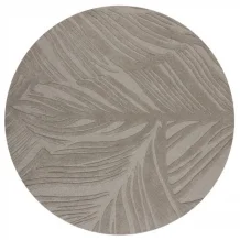 Kusový koberec Solace Lino Leaf Grey kruh