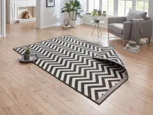 Kusový koberec Twin Supreme 103433 Palma black creme – na ven i na doma