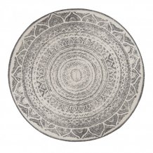 Kusový koberec Twin Supreme 104164 Siruma Grey/Cream kruh – na ven i na doma