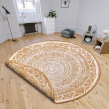 Kusový koberec Twin Supreme 105799 Ochre kruh – na ven i na doma