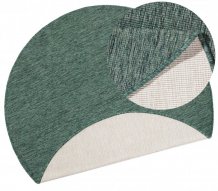 Kusový koberec Twin-Wendeteppiche 103095 green cream kruh – na ven i na doma