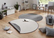 Kusový koberec Twin-Wendeteppiche 103097 grey cream kruh – na ven i na doma