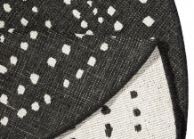 Kusový koberec Twin-Wendeteppiche 103109 schwarz creme kruh