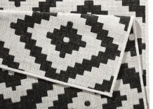 Kusový koberec Twin-Wendeteppiche 103129 schwarz creme – na ven i na doma