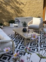 Kusový koberec Twin-Wendeteppiche 103129 schwarz creme – na ven i na doma