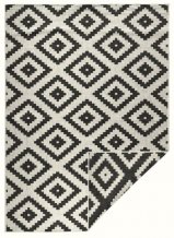 Kusový koberec Twin-Wendeteppiche 103129 schwarz creme – navenek i dovnitř