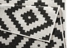 Kusový koberec Twin-Wendeteppiche 103129 schwarz creme – navenek i dovnitř