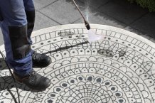 Kusový koberec Twin-Wendeteppiche 103143 creme grau kruh – na ven i na doma