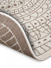 Kusový koberec Twin-Wendeteppiche 105475 Linen kruh – na ven i na doma