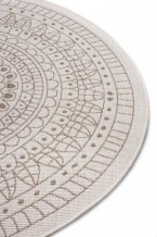 Kusový koberec Twin-Wendeteppiche 105475 Linen kruh – na ven i na doma