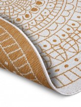 Kusový koberec Twin-Wendeteppiche 105797 Ochre kruh – na ven i na doma