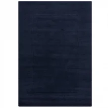 Kusový ručně tkaný koberec Tuscany Textured Wool Border Blue