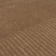 Kusový ručně tkaný koberec Tuscany Textured Wool Border Brown