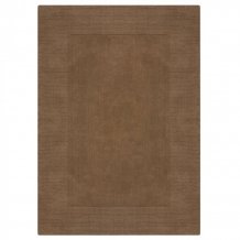 Kusový ručně tkaný koberec Tuscany Textured Wool Border Brown