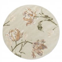 Květinový kruhový koberec Laura Ashley Gosford natural / sage green 81307  - kruh 200 - Brink & Campman