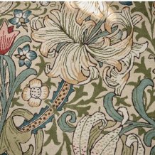 Květinový vlněný koberec Morris & Co Golden Lily green-red 130107 Brink & Campman