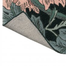 Květinový vlněný koberec Morris & Co Honeysuckle&Tulip teal 130407 Brink & Campman