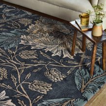 Květinový vlněný koberec Morris & Co Honeysuckle&Tulip woad/thyme 130408 Brink & Campman