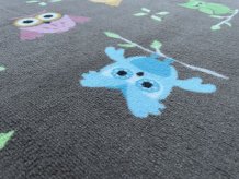 Metrážový dětský koberec Sovička silk 5258 hnědá