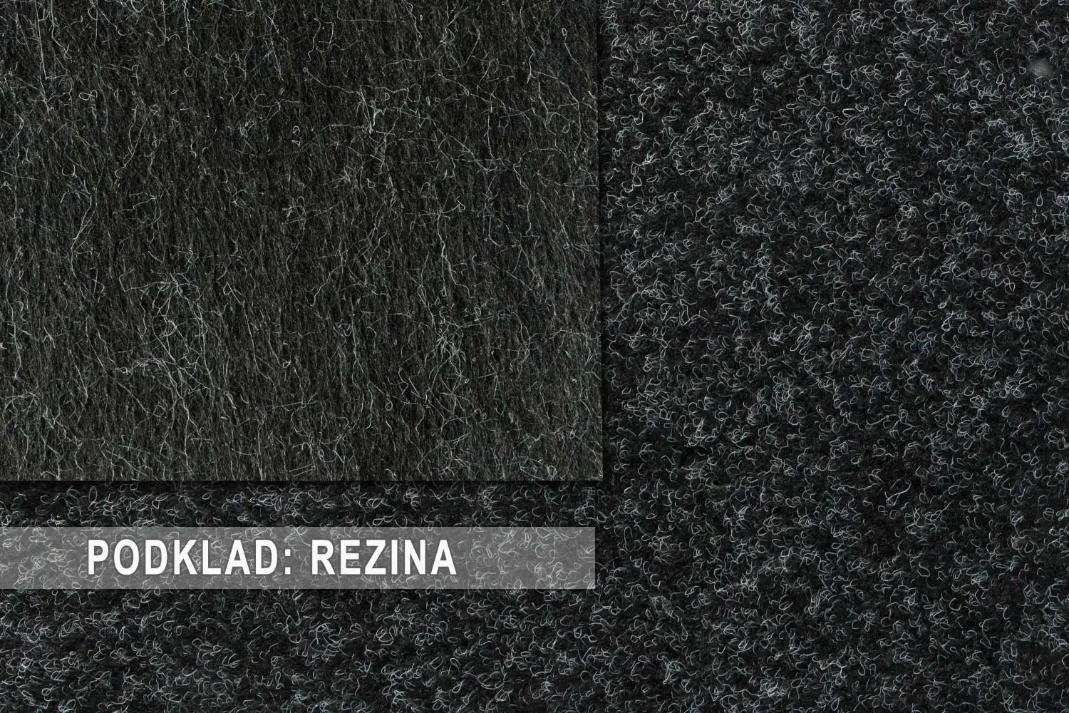 Metrážový koberec Zero černý 50