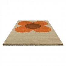 Moderní koberec Orla Kiely Flower Placemen pumpkin-ecru 158203  - Brink & Campman