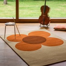 Moderní koberec Orla Kiely Flower Placemen pumpkin-ecru 158203  - Brink & Campman