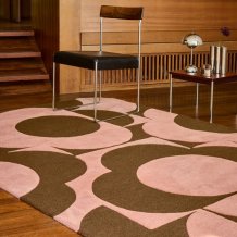 Moderní kusový koberec Orla Kiely Prism Flower pink-terracota 158002 Brink & Campman