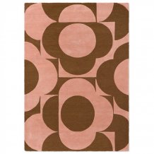 Moderní kusový koberec Orla Kiely Prism Flower pink-terracota 158002 Brink & Campman