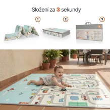 Multifunkční pěnová skládací podložka oboustranná CITY