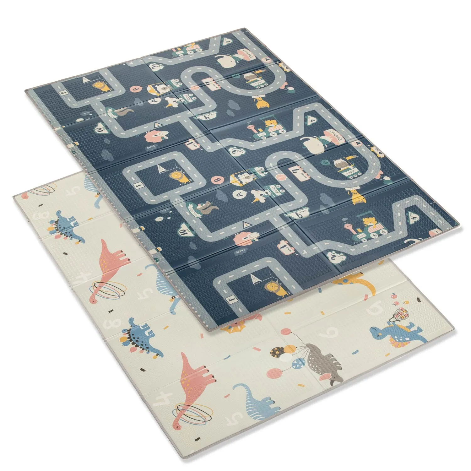 Multifunkční pěnová skládací podložka oboustranná DINO